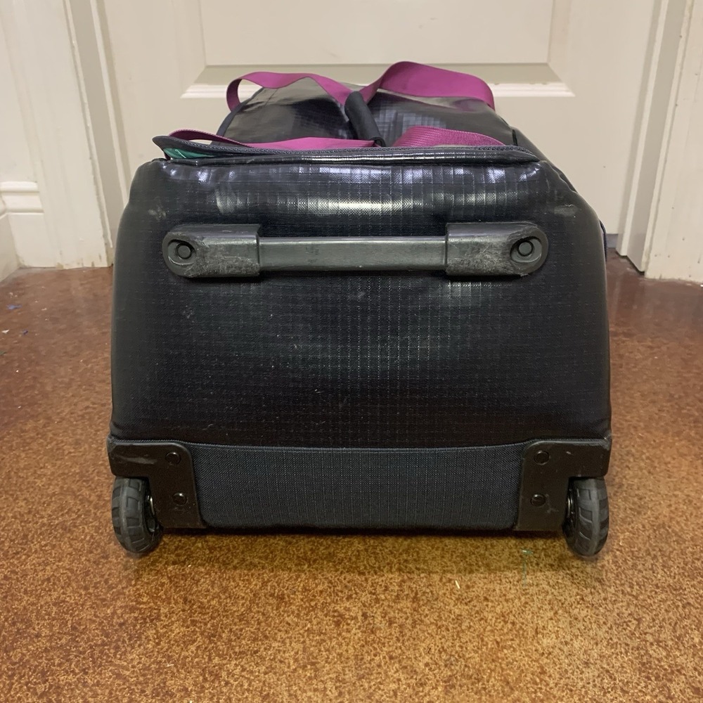 RARE Patagonia Black Hole Wheeled Duffel 70L pitch blue bag pack Rolling Case - Picture 7 of 16